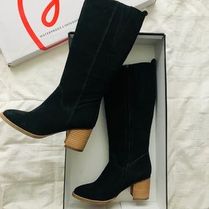 NEW Blondo Black Waterproof Suede Boots 8